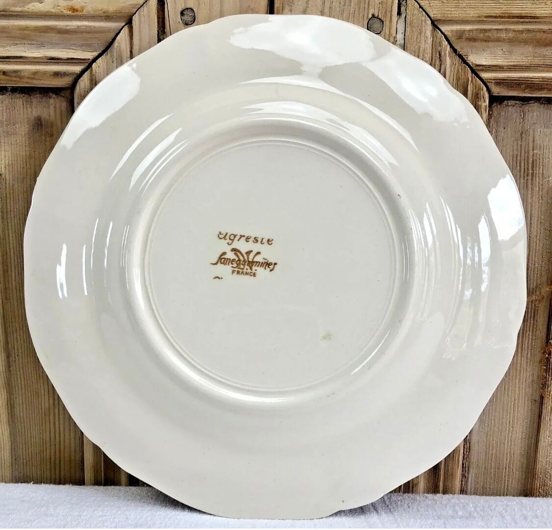 6 old dessert plates or dessert model Agreste Sarreguemines