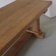 Gothic revival refectory dining table and chairs set of 7 France