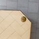Important vintage italian coffee table 1960 in formica, brass & gold steel