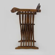 Chaise Savonarola vintage en noyer, Italie, 1970s