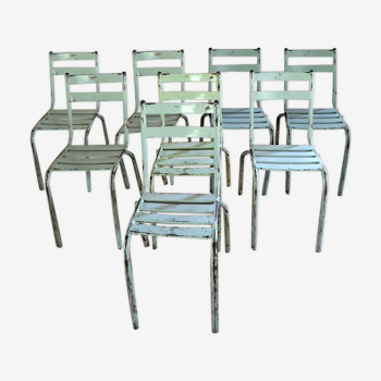 Lot de 6 chaises de jardin en métal Art Prog