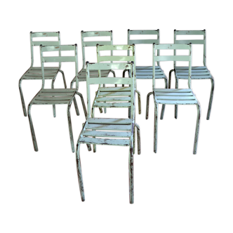 Lot de 6 chaises de jardin en métal Art Prog