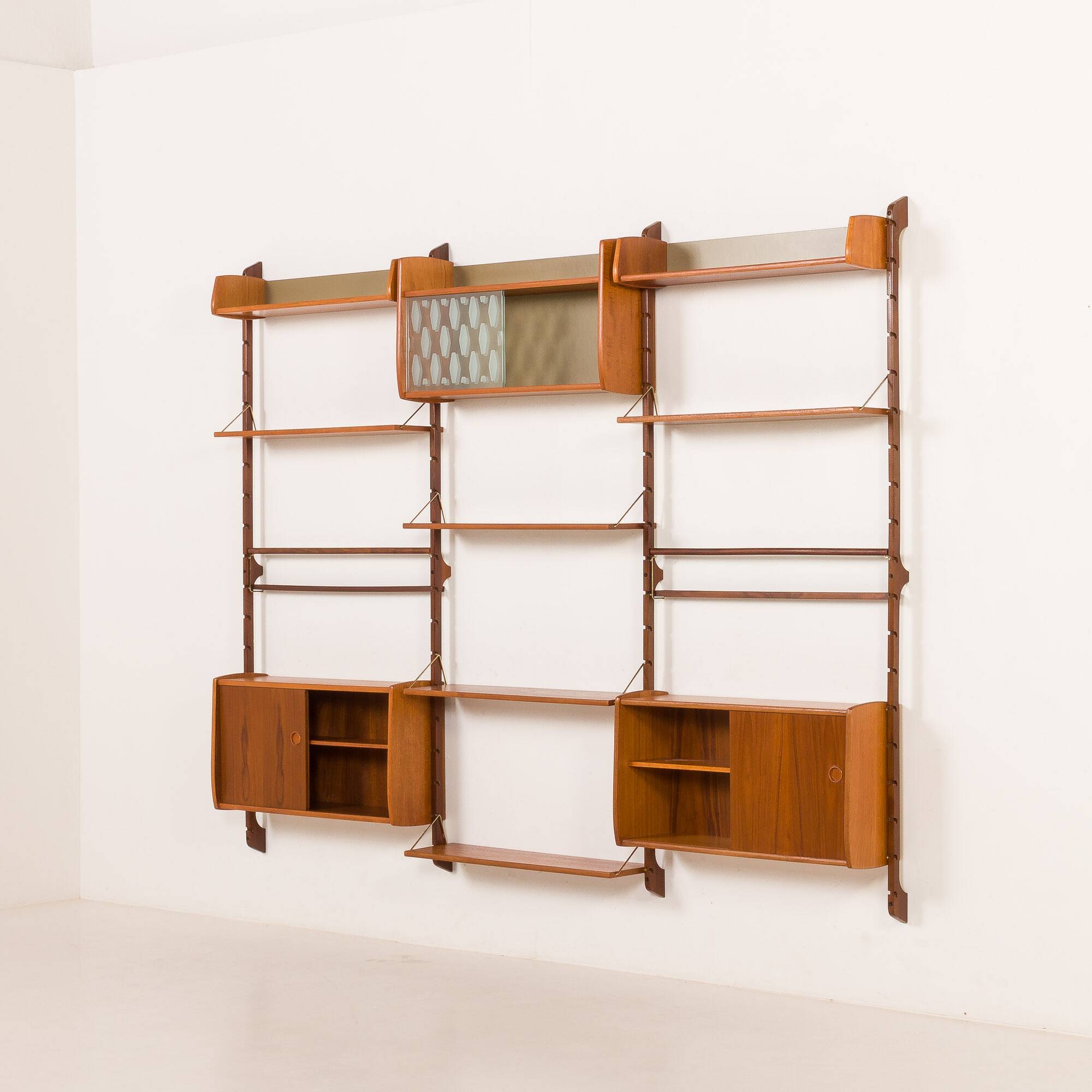 Ergo three bay wall unit by John Texmon, Norway 1960s.