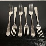 Silver-plated metal forks