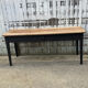 Console natural tray black footing