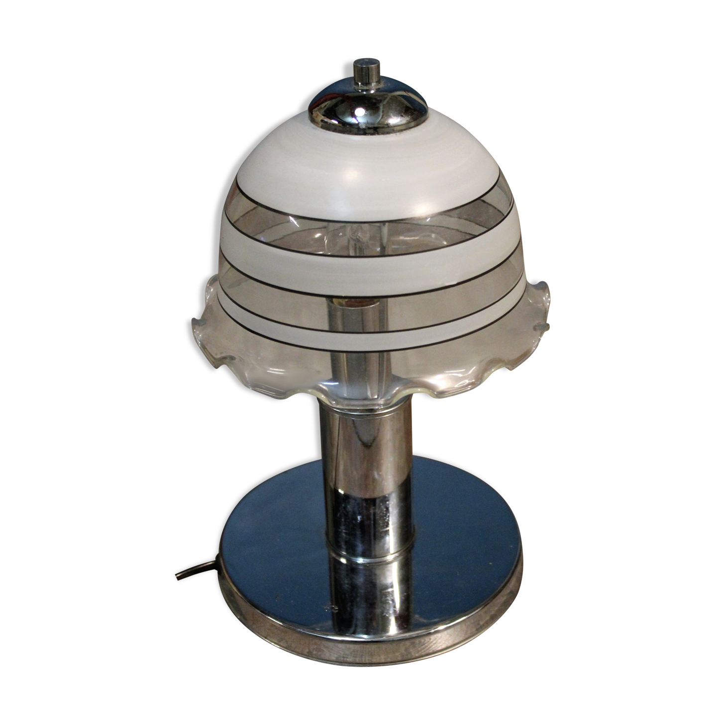 Metal and glass lamp 1960