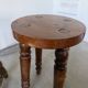 Pair of antique stools with turned legs.