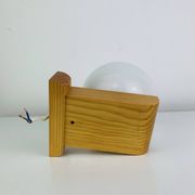 Vintage Tissot opaline globe and pin wall light.