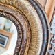Antique Louis Philippe mirror, black and gold, 62 x 49 cm