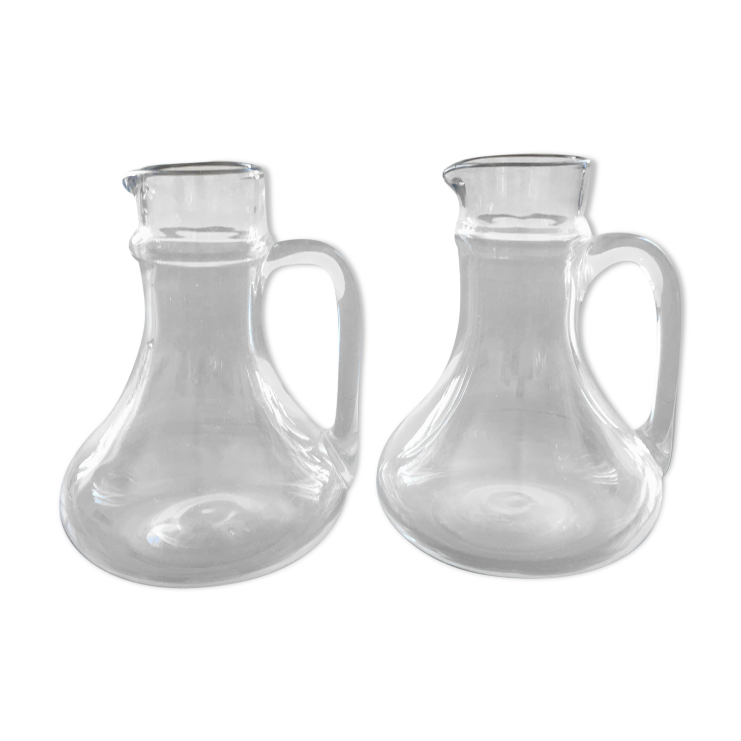 Pair of glass jugs