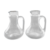 Paire de pichets en verre