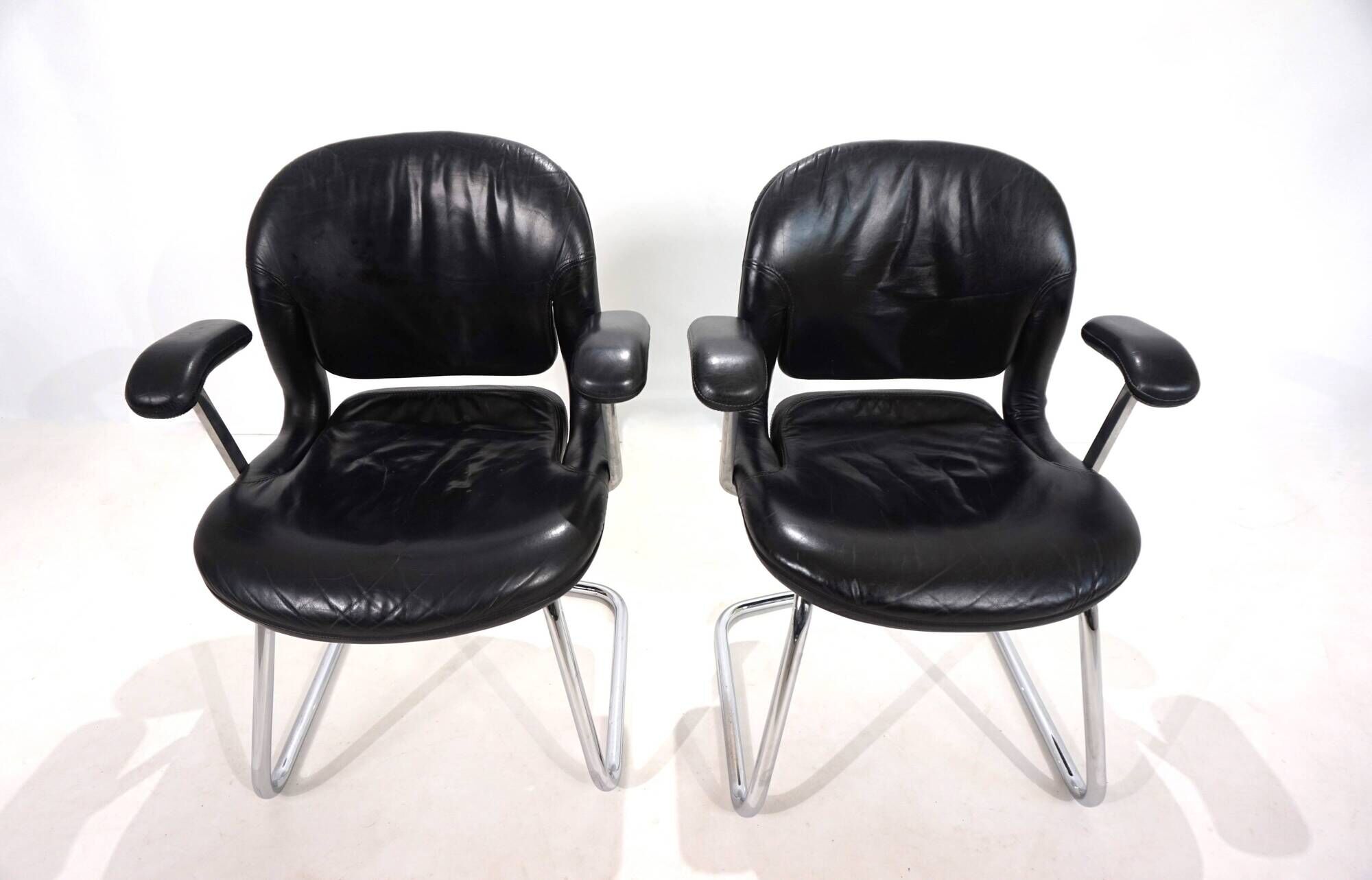 Lot de 2 chaises de bureau/salle à manger Herman Miller Equa par B. Stumpf & D. Chadwi