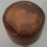 Vase bottle in glazed terracotta XXth