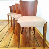 Set of four chairs H-214 proj.J.Halabala, the 50s Czechoslovakia