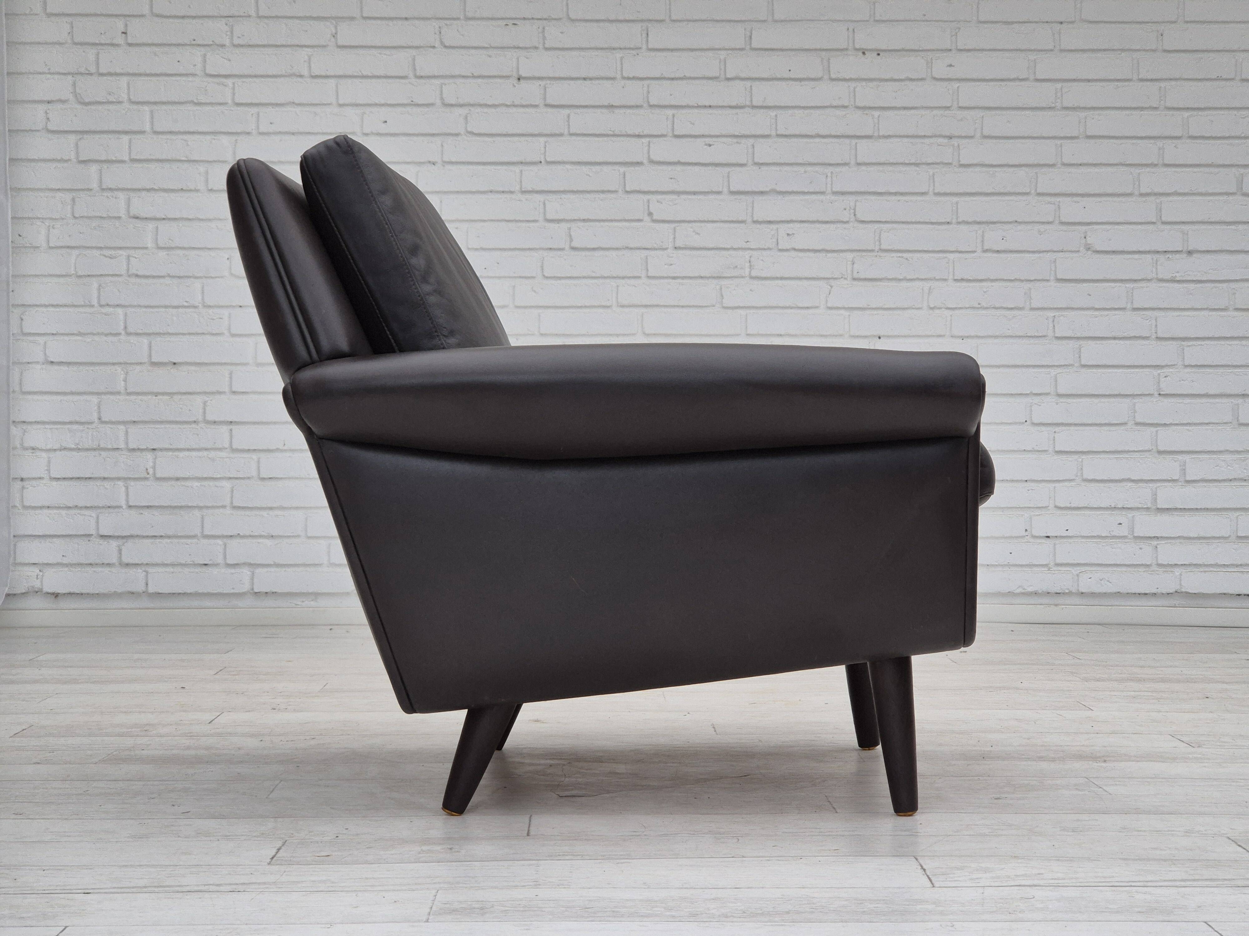1960s, Danish design by Aage Christiansen, model "Diplomat", lounge chair with footstool.