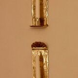 A pair of Swedish brass wall sconces from the mid-century.