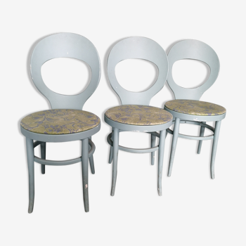 3 Bauman model bistro chairs seagull