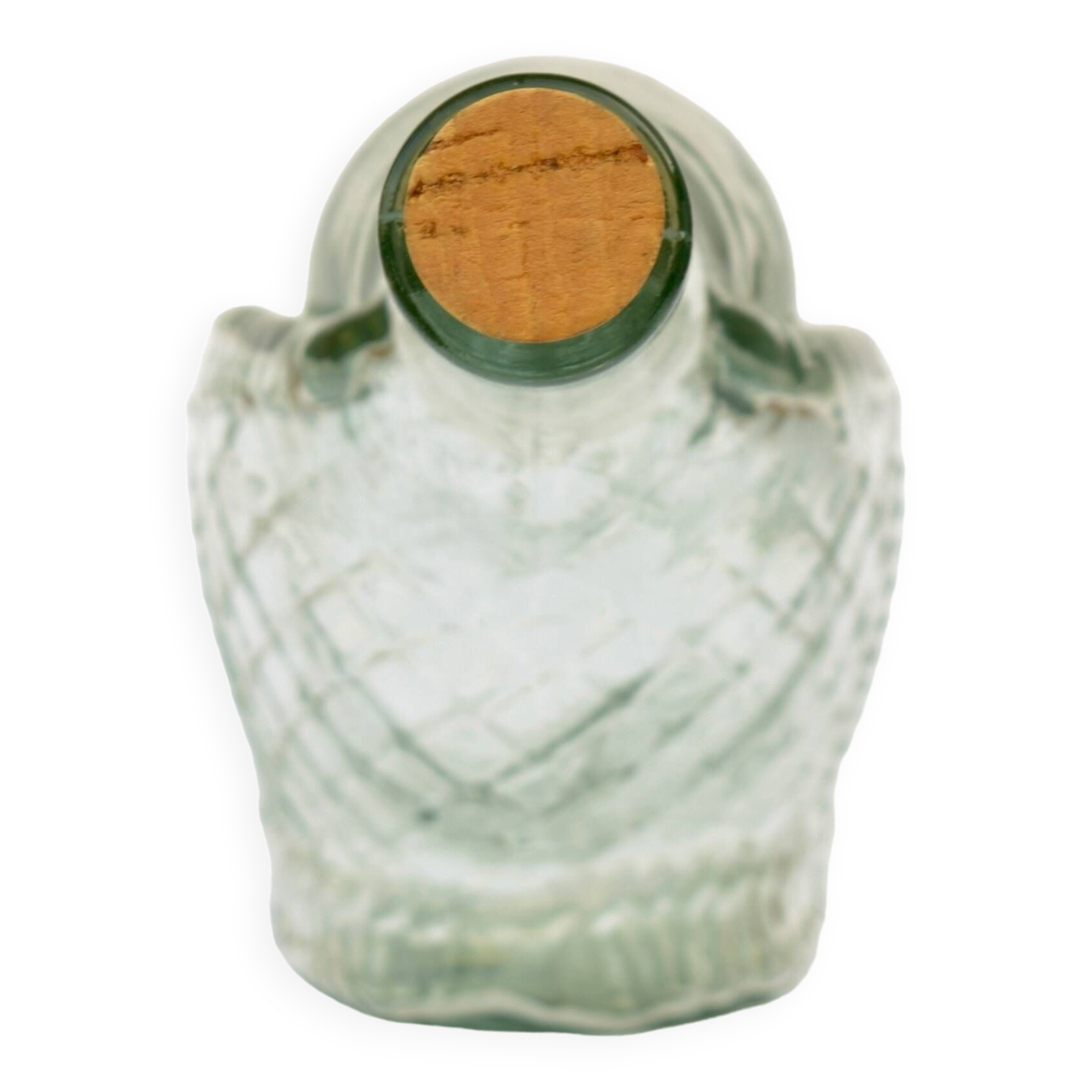 Old molded glass wine decanter