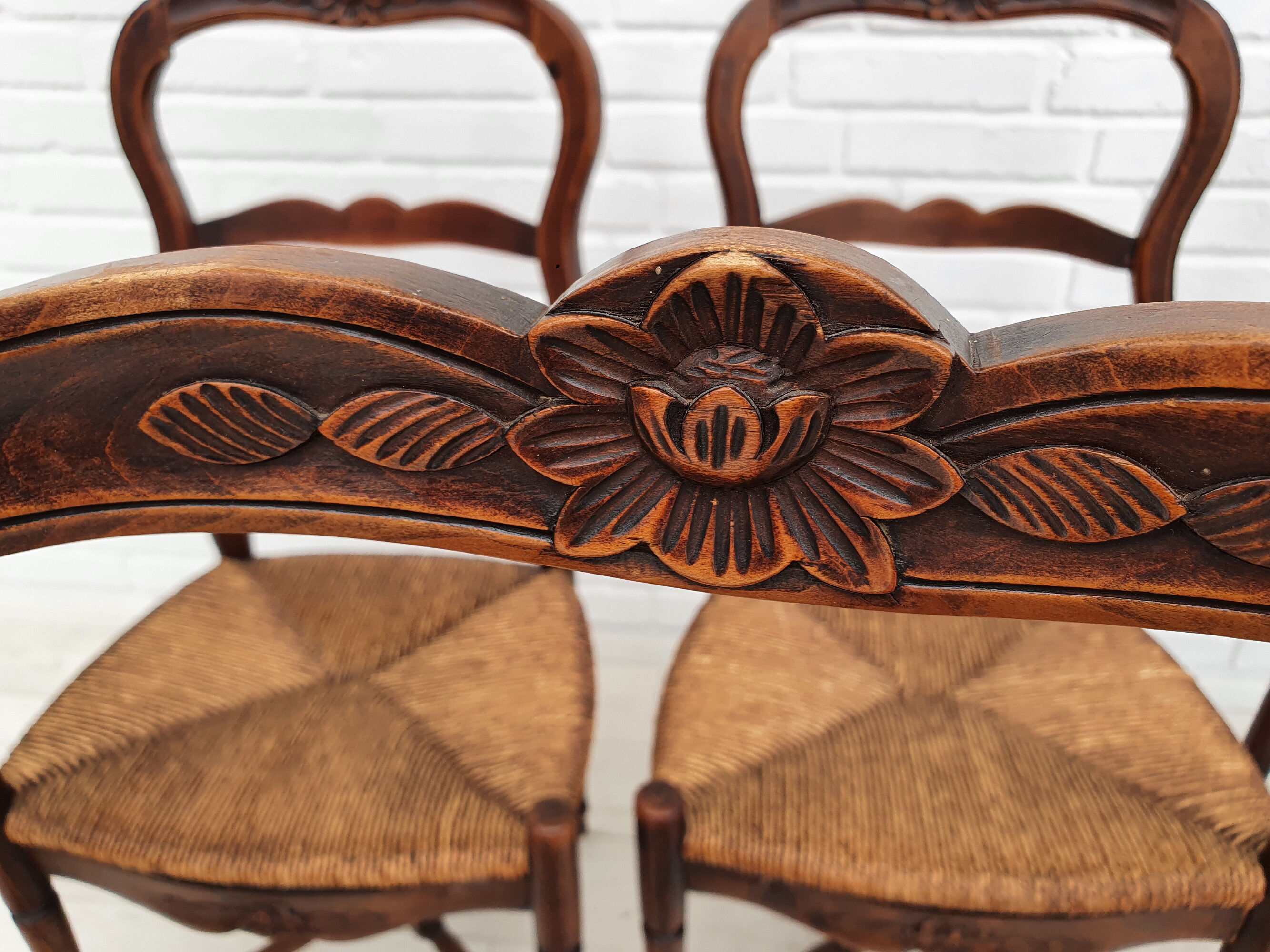 6 pcs, Original Danish country style chairs, 50s