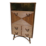 Vintage bamboo bar cabinet