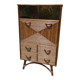 Vintage bamboo bar cabinet