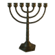 Old Jewish candlestick 7 branches menorah in brass and bronze 30 cm religion