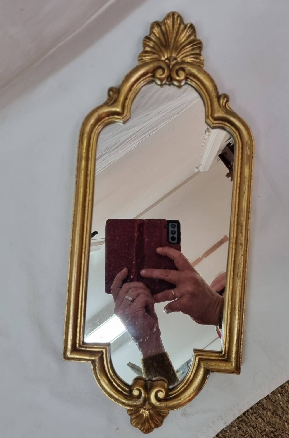 Louis XV mirror Gilded wood 42x18cm