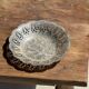 Small vintage silver-plated metal tray with openwork floral patterns D20 H3