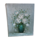 Peinture sur toile bouquet de fleurs blanches