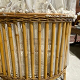 Cradle bed in vintage rattan