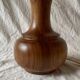 Vintage turned wood lamp base, 1970
