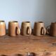 5 stoneware mugs
