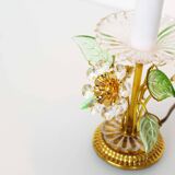 Incredible gilt and crystal Floral table lamp by Palwa