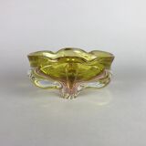 Bohemian art glass bowl/ashtray by josef hospodka, 1960's