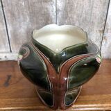Old Art Nouveau Planter G De Bruyn Vintage Enameled Ceramic