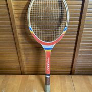 Vintage ADIDAS Cadet Wooden Tennis Racket + Sports Cover #E24