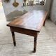 Table de ferme ou table de drapier noyer massif 1900