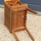 Crossed lattice bedside table veneered in oak