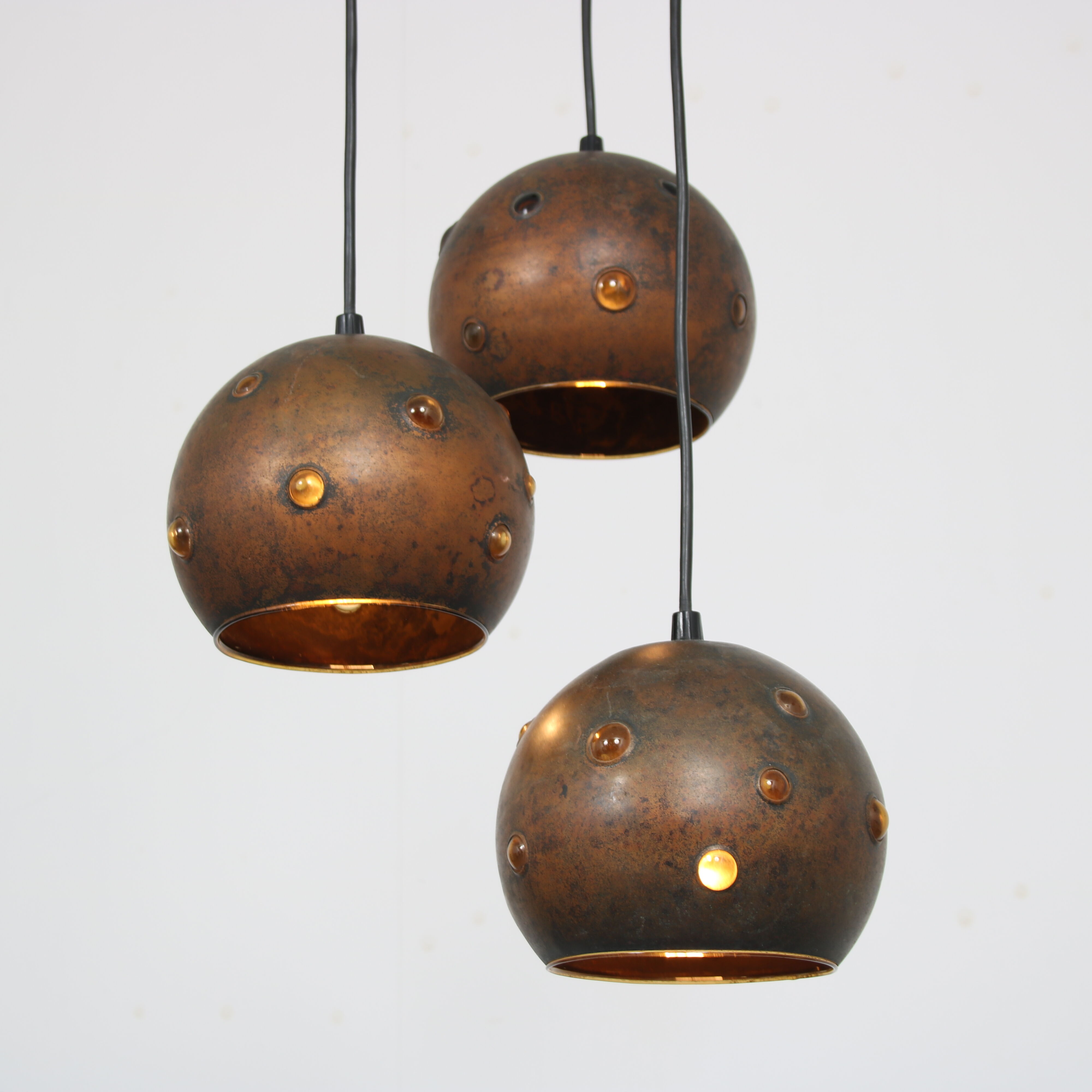 Suspension en cuivre des années 1960 par Peill & Putzler, Allemagne