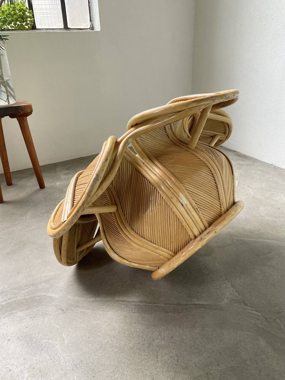 Vivai del sud “flower” rattan coffee table