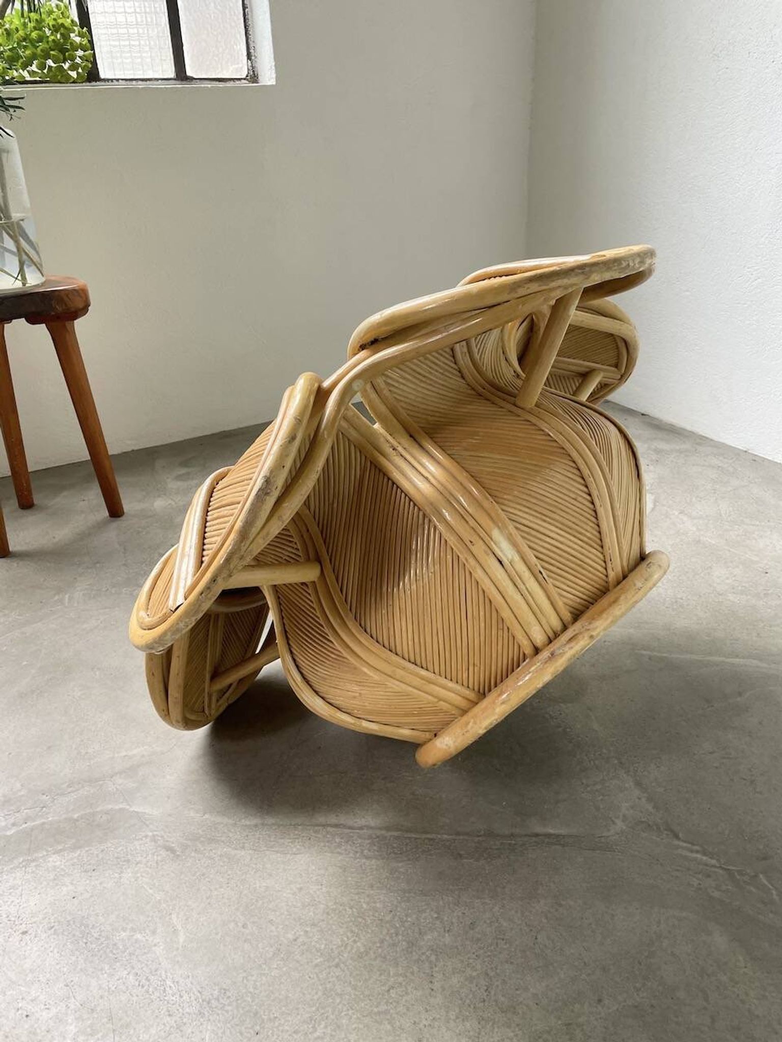 Vivai del sud “flower” rattan coffee table