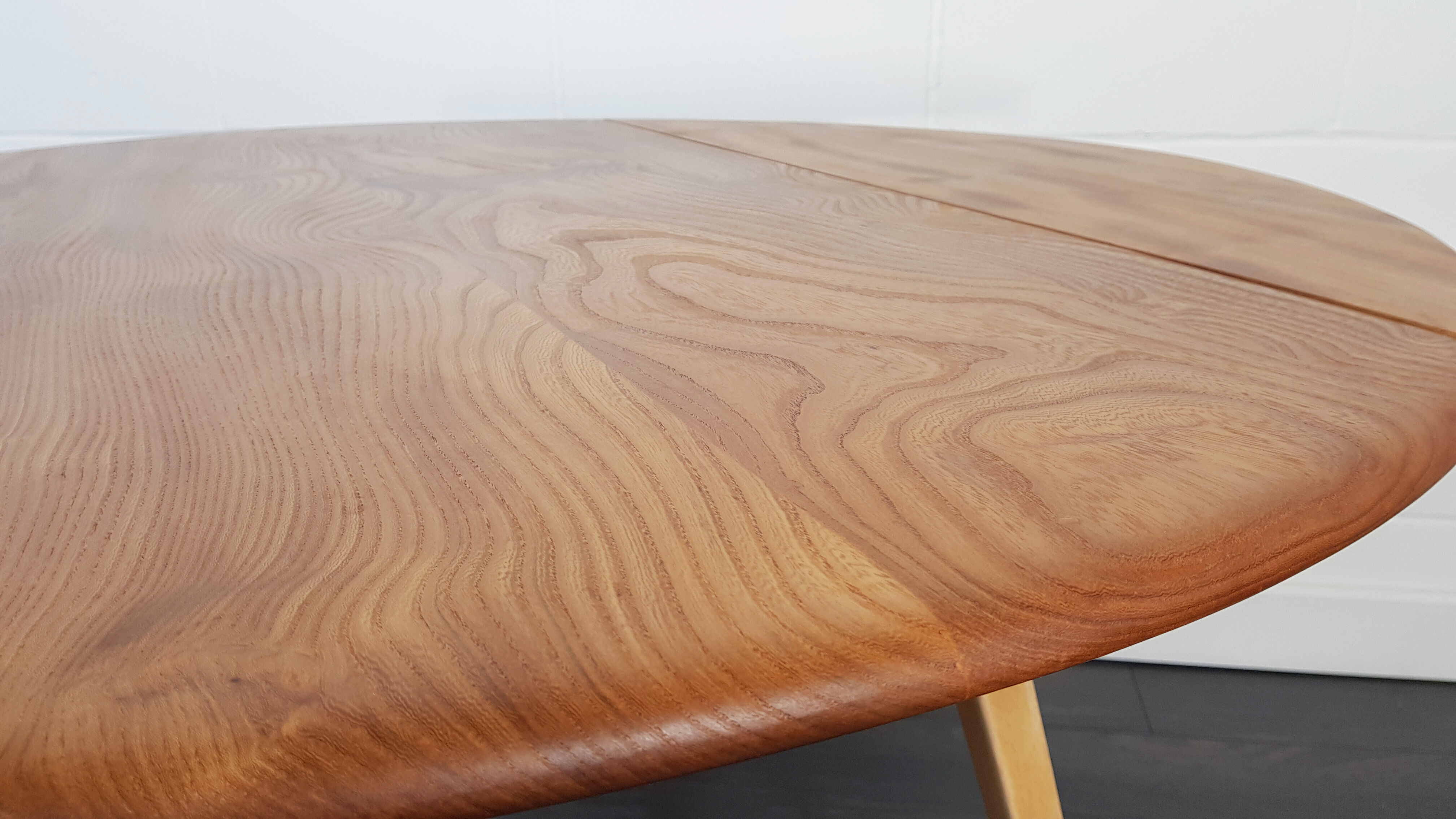 Ercol round drop leaf dining table, 1960s