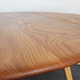 Ercol round drop leaf dining table, 1960s