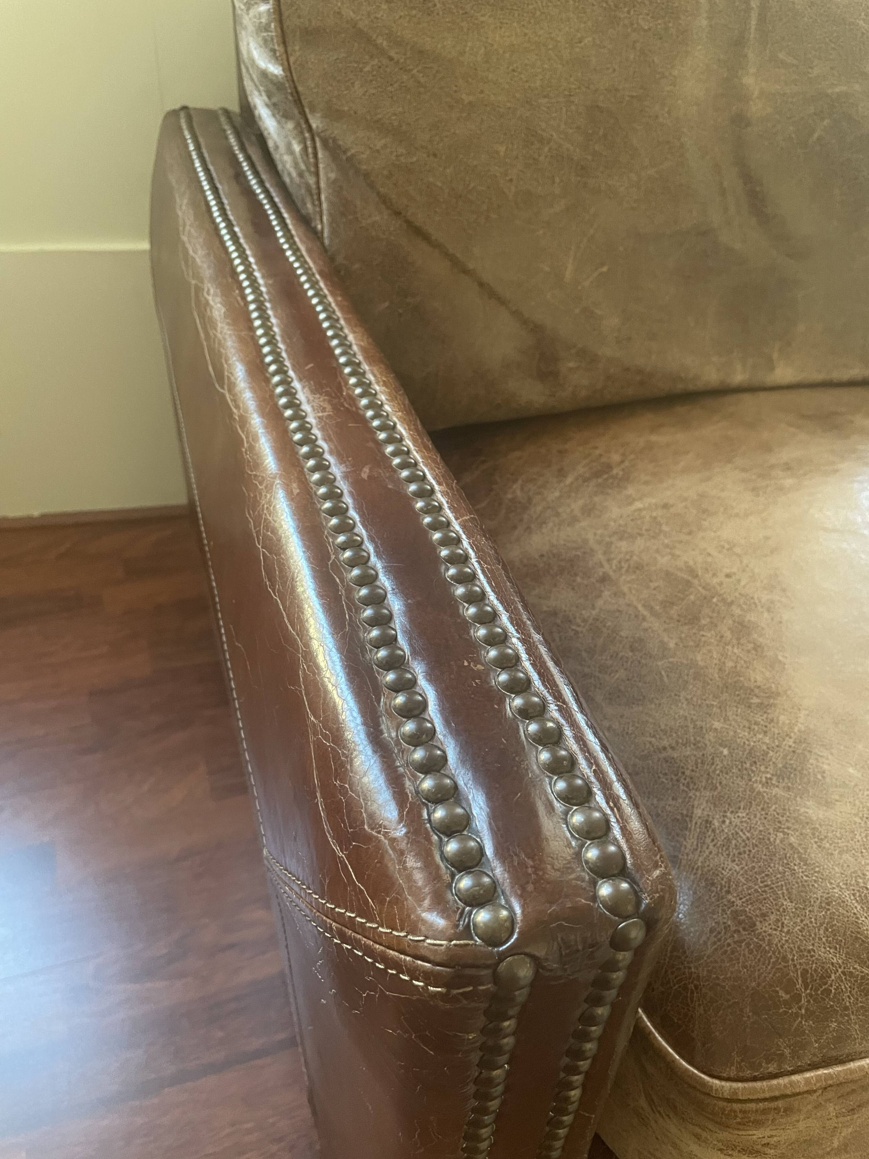 Boston 3 seater leather sofa