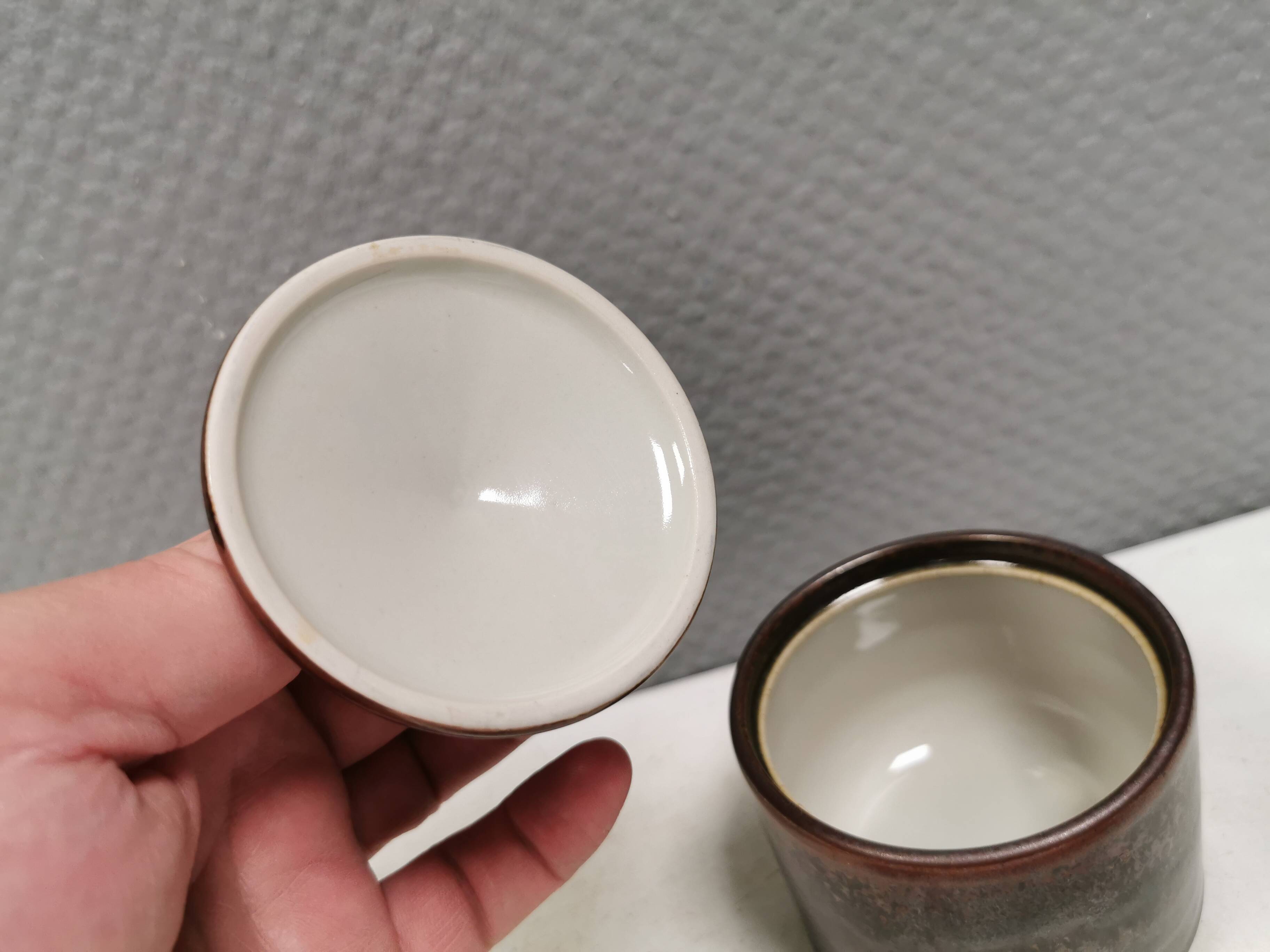 Ceramic sugar bowl with lid by Danish Desiree, 1970s.