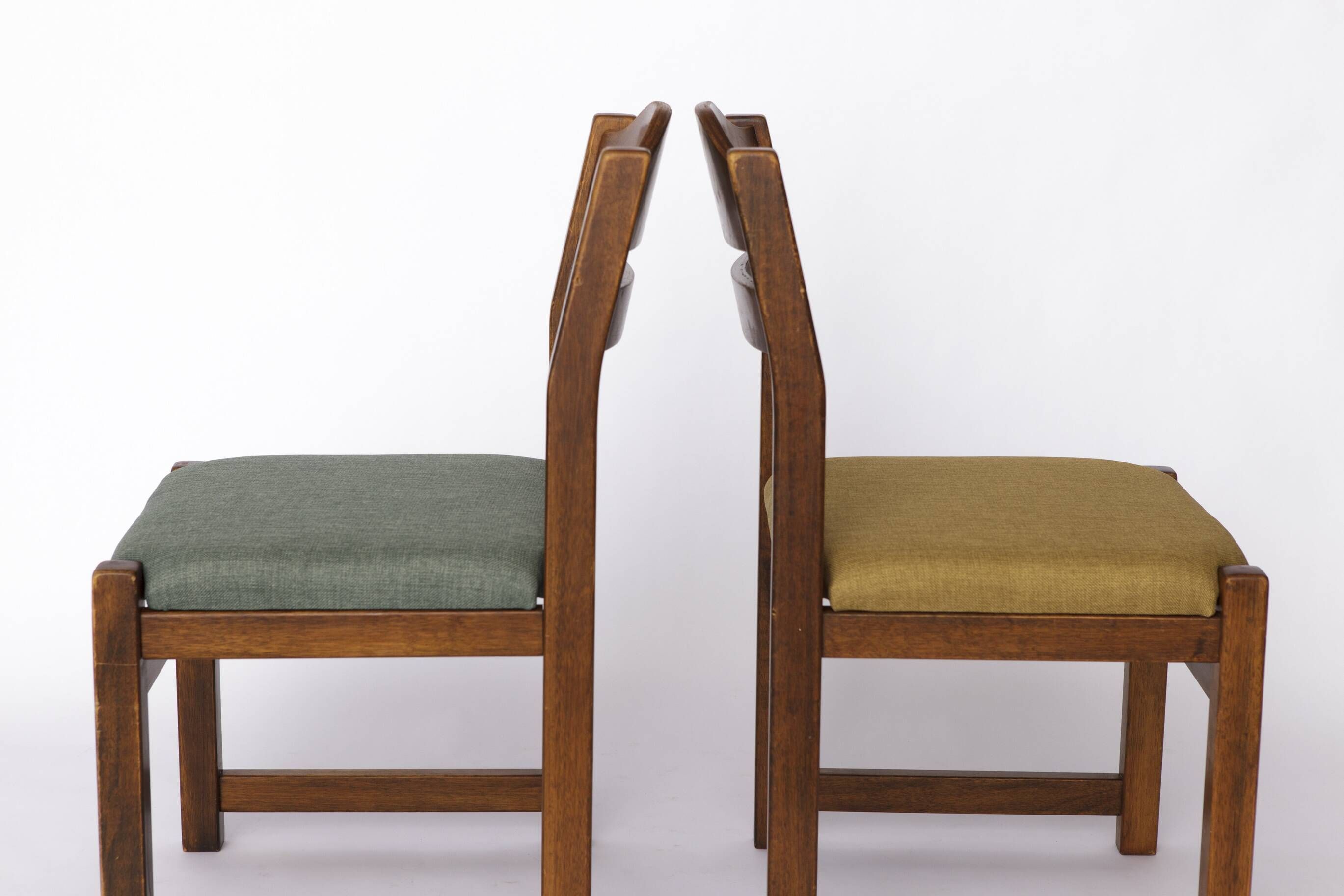 Set of 5 Vintage Dining Chairs, 1960s–1970s | Colorful Upholstered Vintage