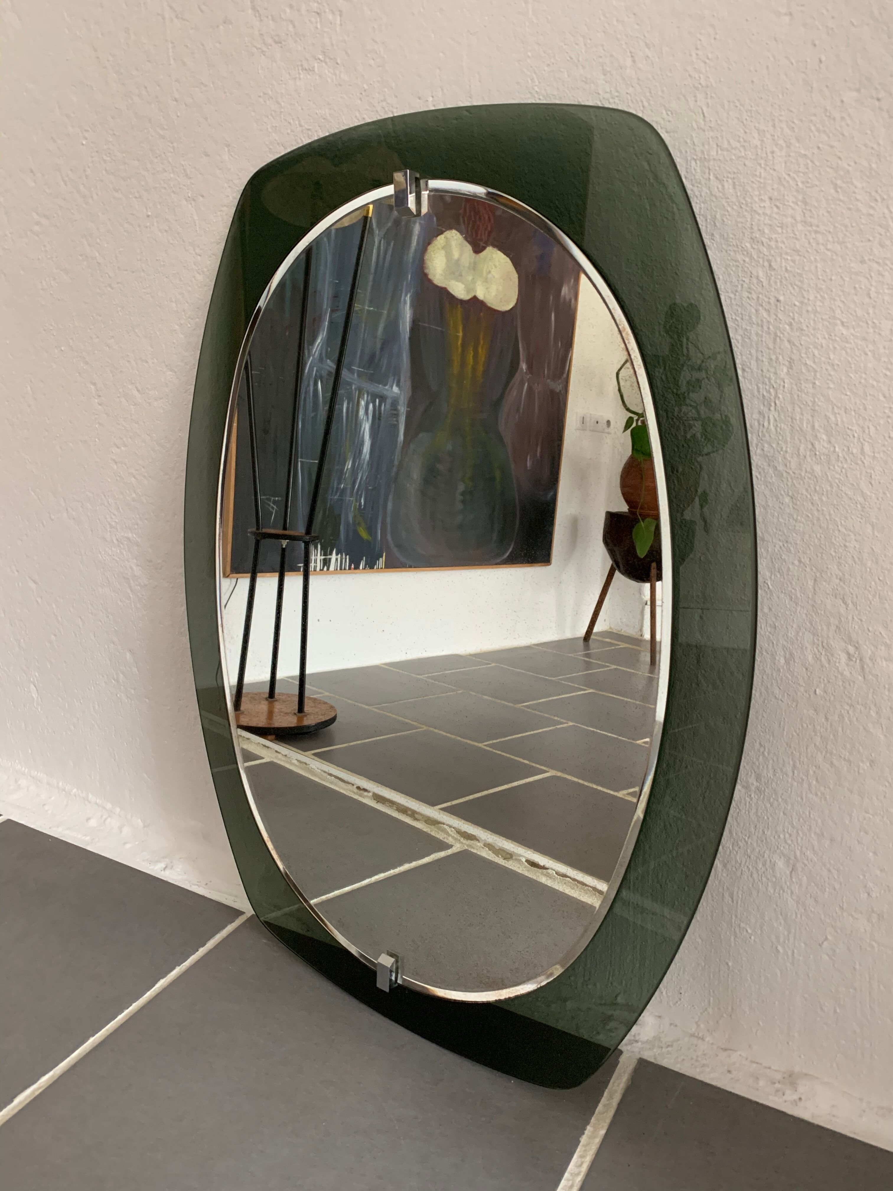 Vintage mirror 60s Italian design by Veca