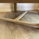 Large antique coffee table in sandblasted solid oak - Rustic chic style