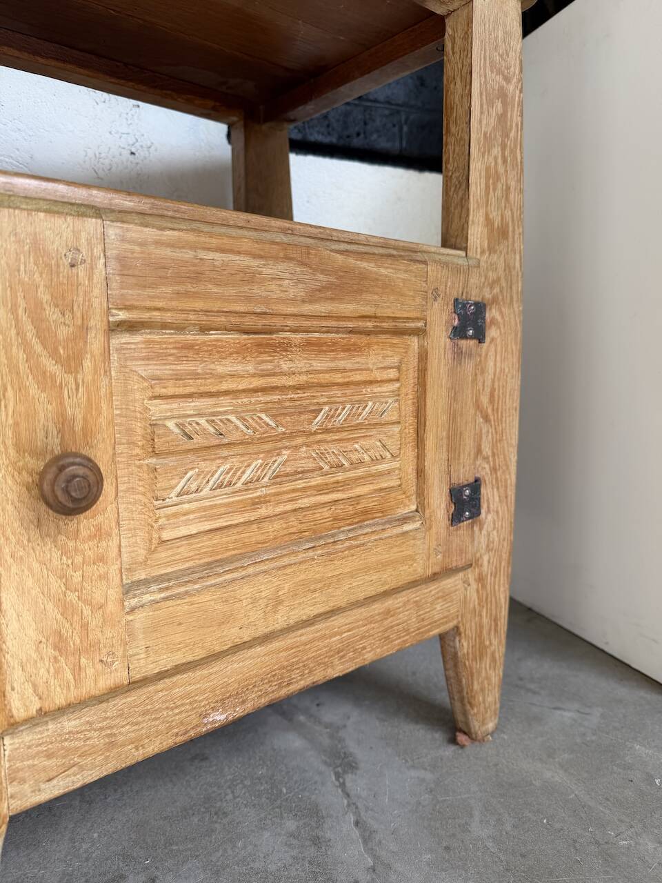 Pair of oak bedside tables 1950