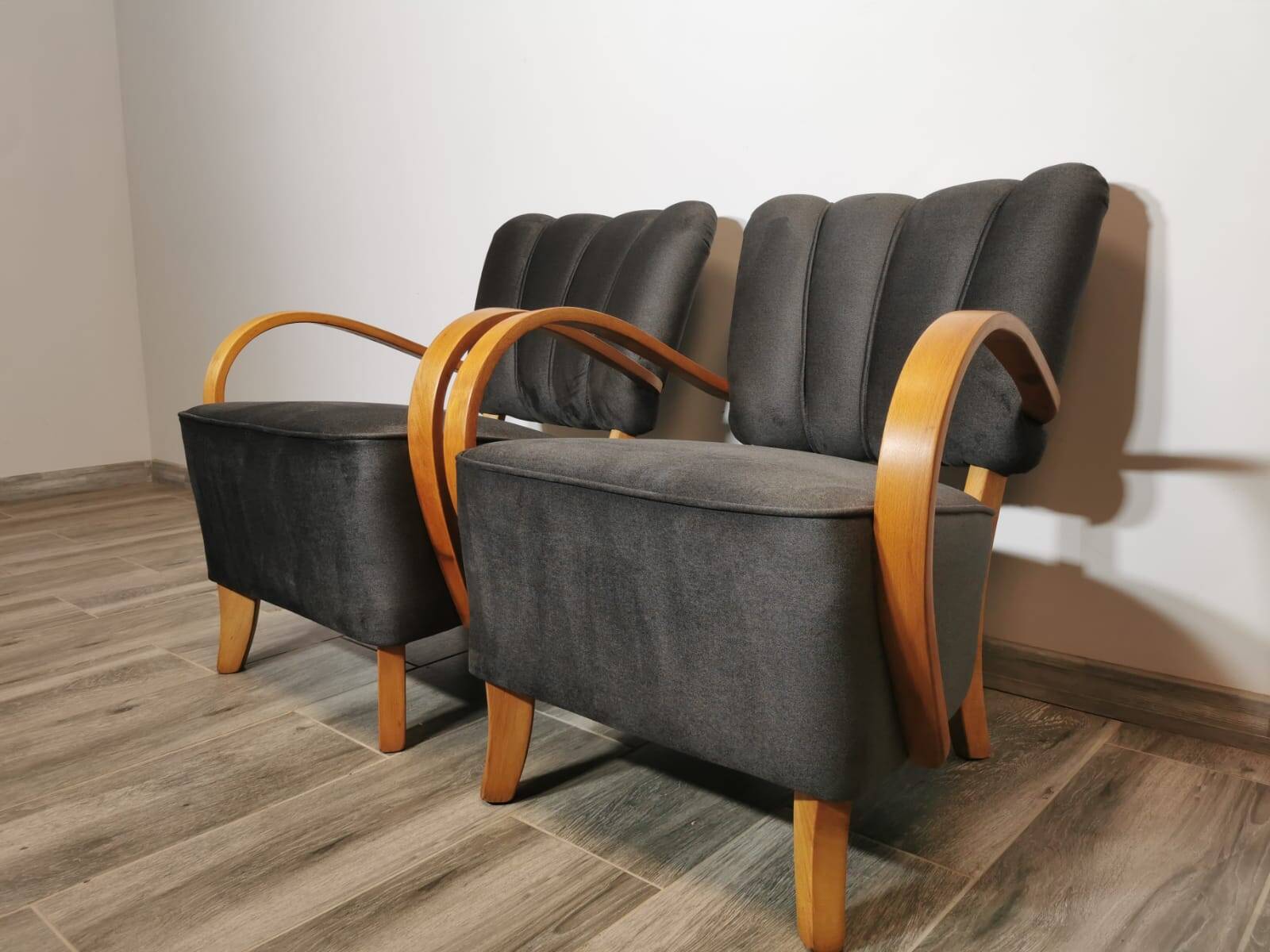 Armchairs by Jindřich Halabala, 1950s, Set of 2